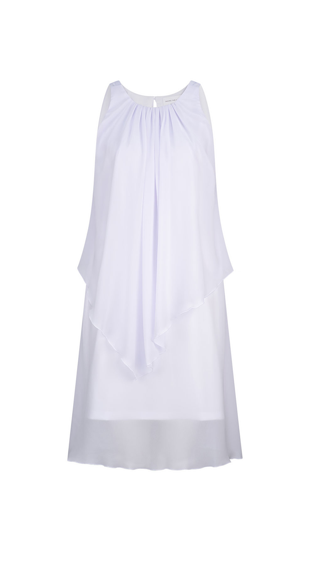 Poppy Chiffon Dress - White Lilac