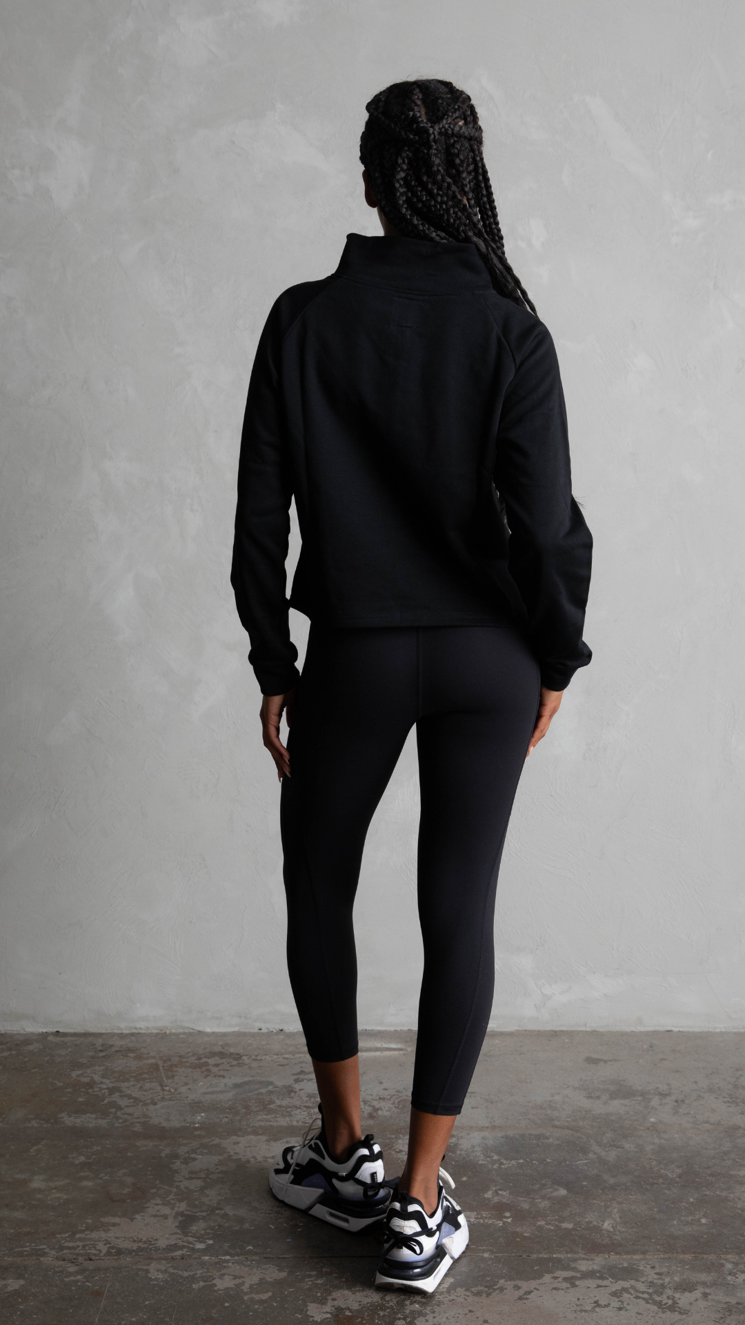 CTL Activewear 1/4 Zip Crew - Black